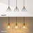 Abner 33.5-inch 3-light Kitchen Island Pendant Light with Bark-textured Transparent Glass Lampshade (bulb not included)-1188212122
