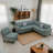Modular Sectional Sofa Convertible L Shaped Sofa Couch 6 Seat Comfy Modular Sofa Couch For Living Room-1977298020