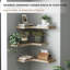 Ensemble de 3 tablettes murales d'angle flottantes