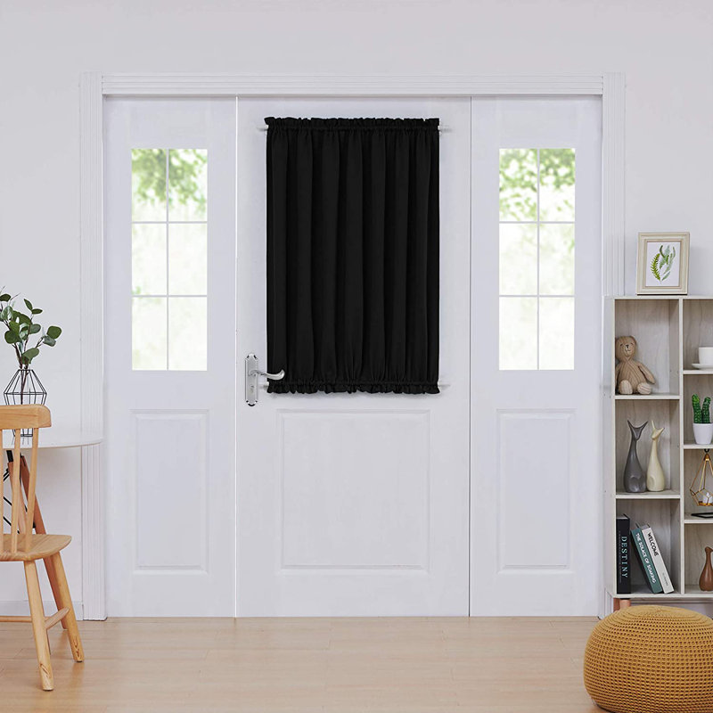 Penryn Room Darkening Curtain Single Panel, Black, 54" W x 40" L
