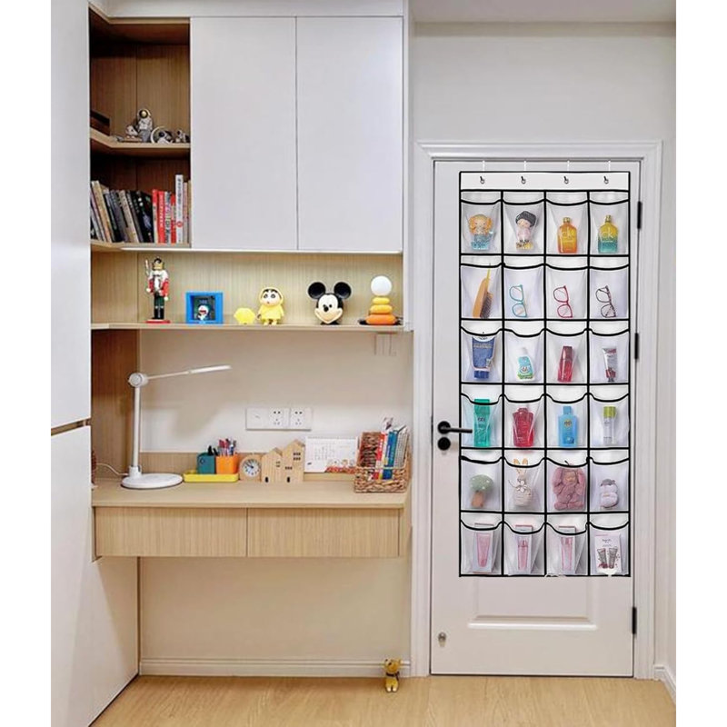 Over Door Shoe Storage 24 Large Mesh Pockets Shoe Organiser Hanging For Wardrobe Door Tidy Holder With Hangers Organizer
