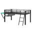 Lit mezzanine avec bureau Gaming, DEL