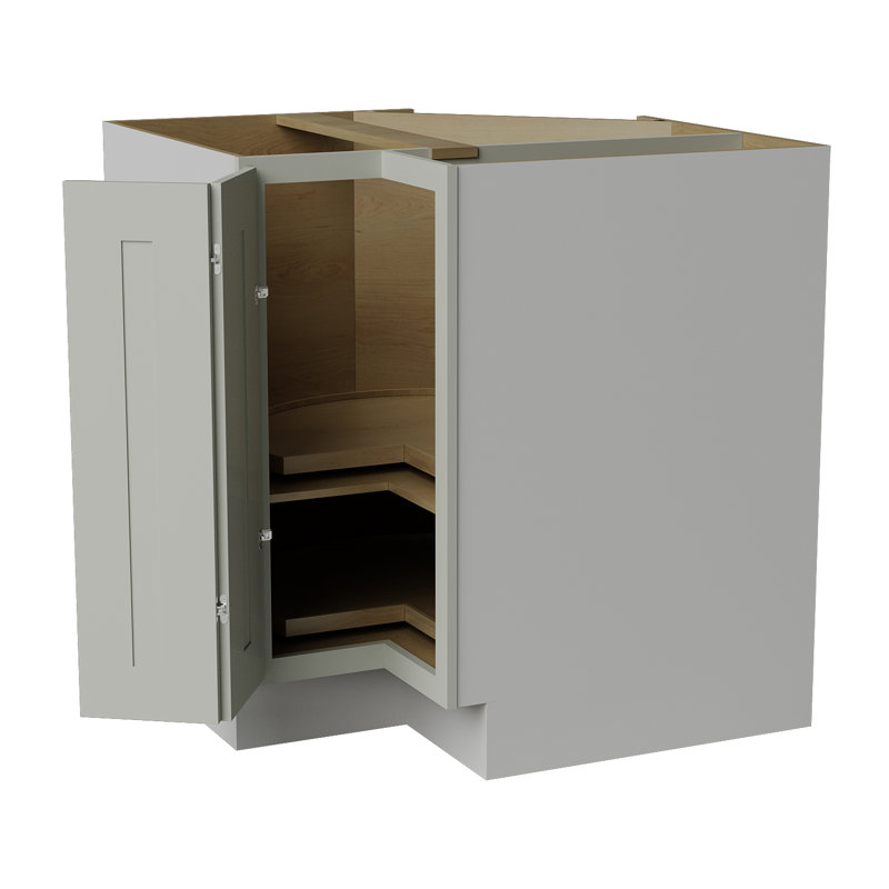 Armoire Base Lazy Susan, L 33 po x H 34,5 po x P 24 po, Double shaker Laguna Grey