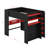 Full Size Wood Bunk Bed With Height-Adjustable Desk,Wardrobe And RGB Light-118155889