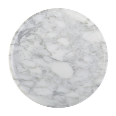 Plateau rond en marbre naturel Guein, Arabescato