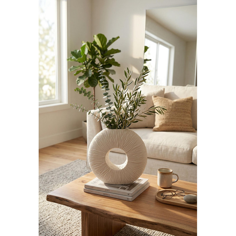 Waves Circle Floor Vase
