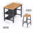 3 Pieces Dining Table Sets, with Fixed Table-119755422