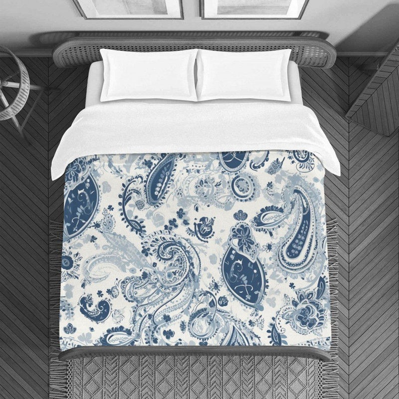 Housse de couette en microfibre Botanical, Housse de couette simple