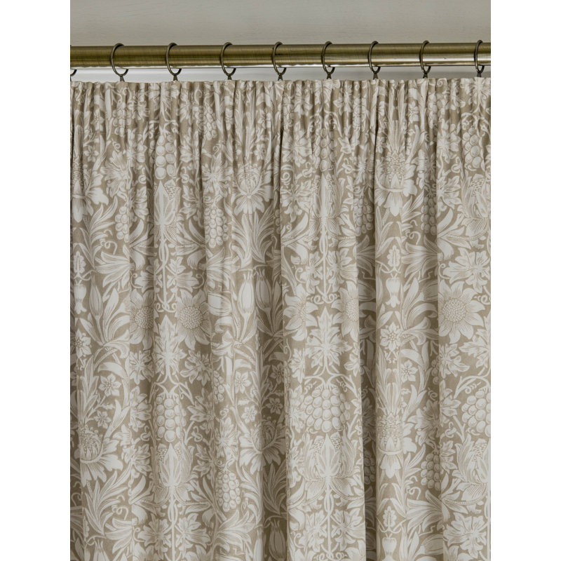 Cotton Blend Curtain Panel Pair, 168cm W x 229cm L