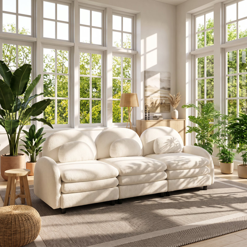 Upholstered 98.2 " Teddy Sofa