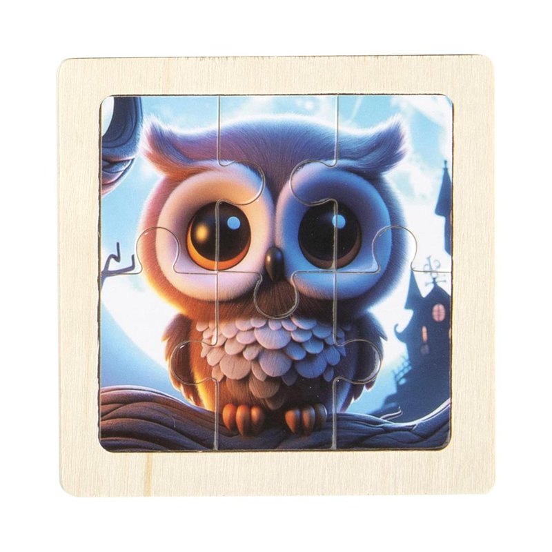 Wooden Toddler Cartoon Animals Cognitive Jigsaw Puzzle Set