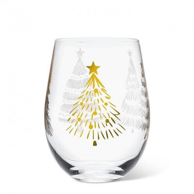 Christmas Trees Stemless Wine Glass