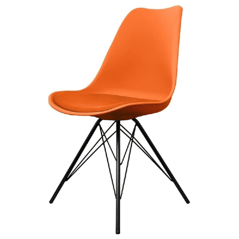 Aneta Plastic Side Chair, Orange