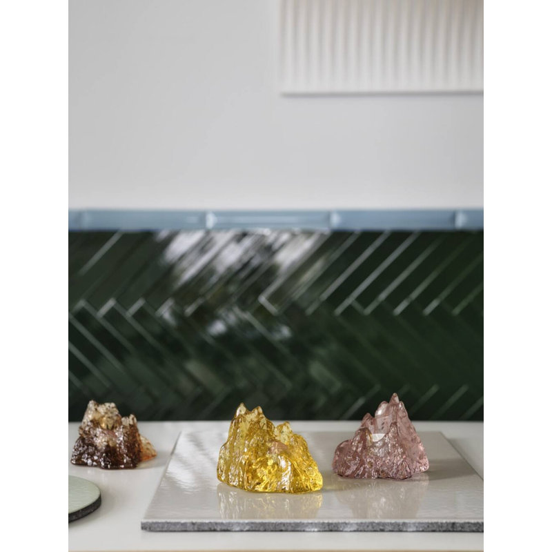 The Rock Votive Candle Holder, Yellow