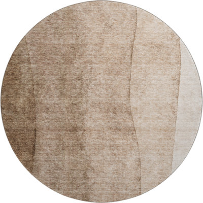 Premium Machine Washable Prisco Brown Rug