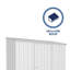 Abri de rangement en acier galvanisé résistant aux intempéries L 7 pi x P 3 pi Absco Space Saver-111668718