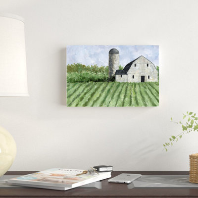 " Painted Barn Green Field "