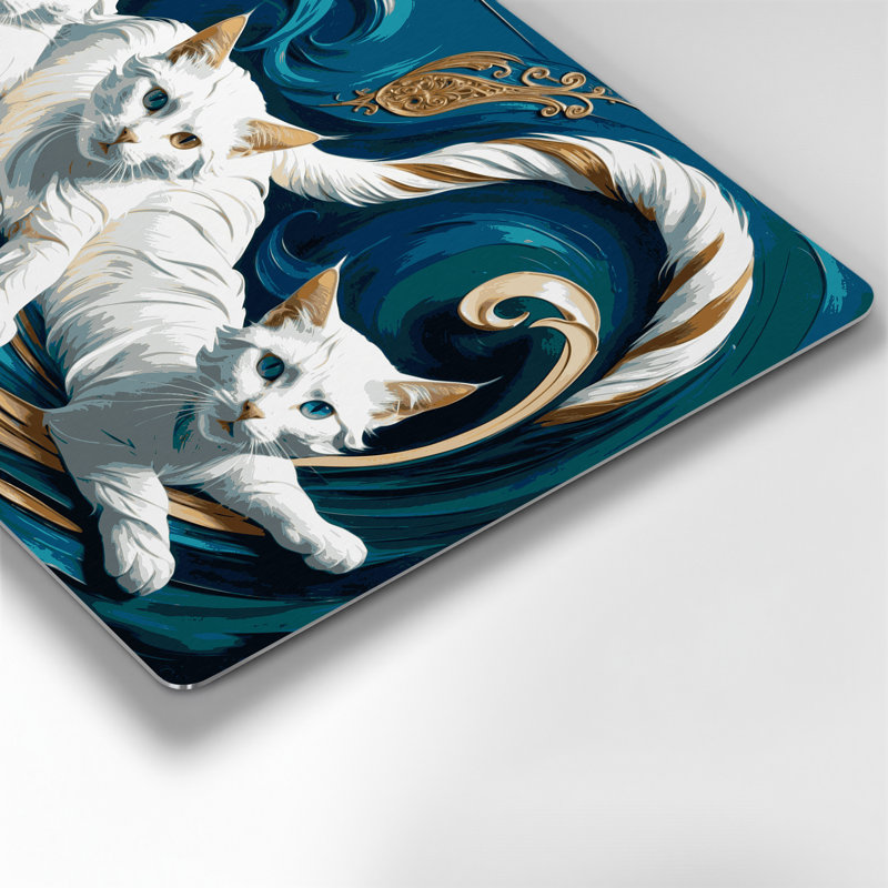 Cats Turkish Van Blue, art mural en métal