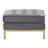 Loft Gold Stainless Steel Leg Performance Velvet Ottoman-440708630