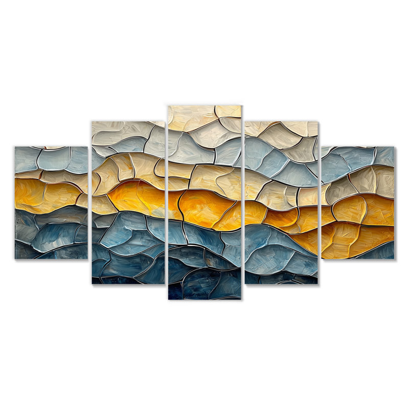 «Waves», art mural moderne pour salon