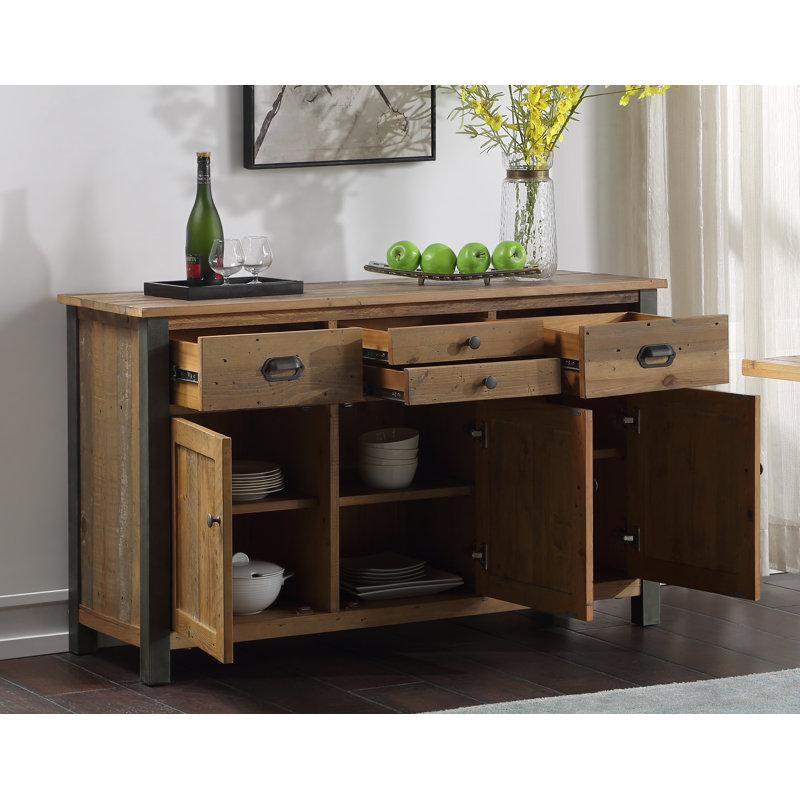 Calles 136cm Solid Wood Sideboard