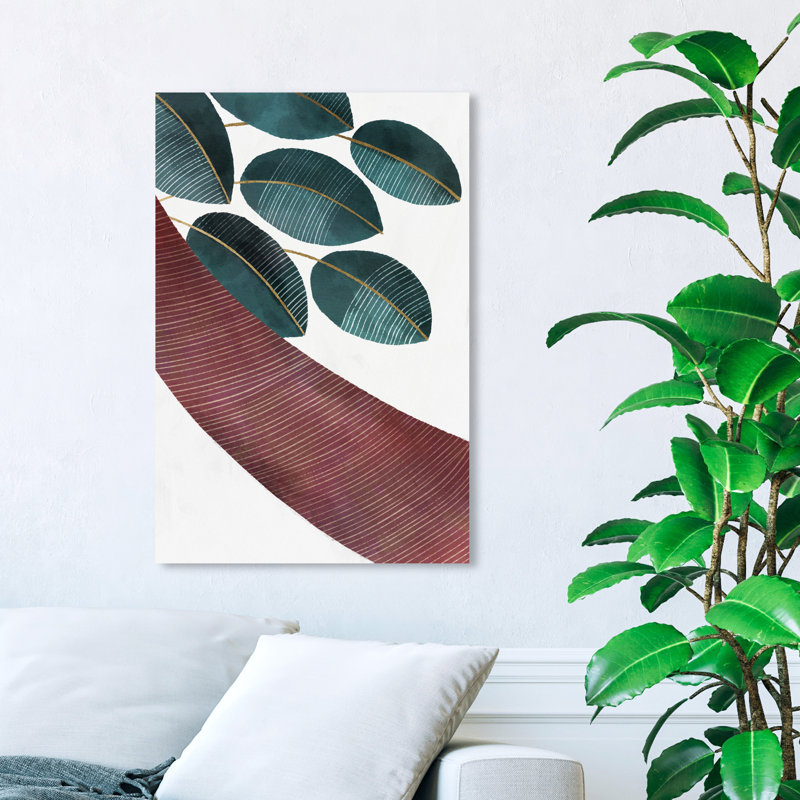 «Caoutchouc Plants Rake» par Oliver Gal - reproduction d'art sur toile, Toile tendue, H 36 po x l 24 po x 1,5 po