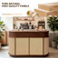 Bureau d'accueil vintage avec rangement, comptoir multifonctionnel pour bureaux, commerces, entreprises et zone d'enregistrement-1139258190-1288445560