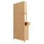 Armoire de rangement à double porte en bambou à double porte