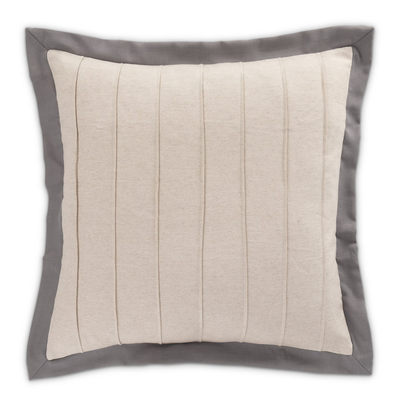 Fusion Duvet Set - Gray, Queen Duvet Cover + 4 Shams + 2 Throws Pillows
