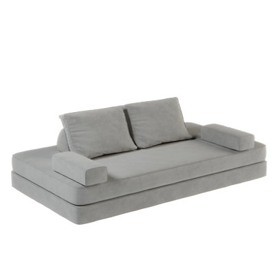 Tessaro 86.6" Multifunctional Convertible Sofa Bed With Chenille Fabric And Ergonomic Support