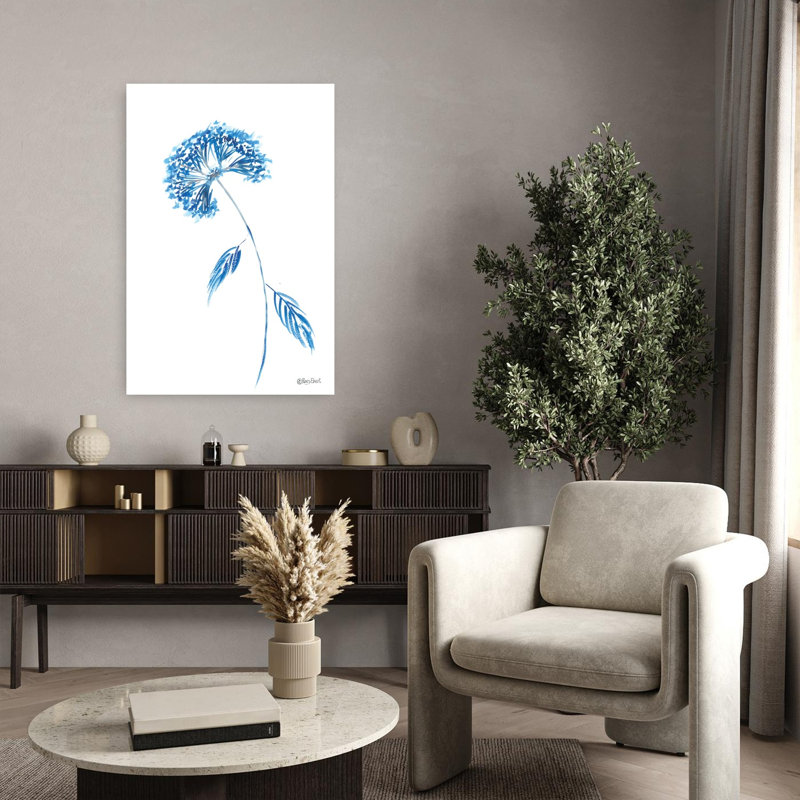 «Wishes», art floral abstrait contemporain, H 36 po x l 24 po