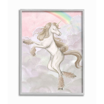 «Glam Unicorn Sparkle Rainbow Pink Cloud Girl» par Ziwei Li, impression