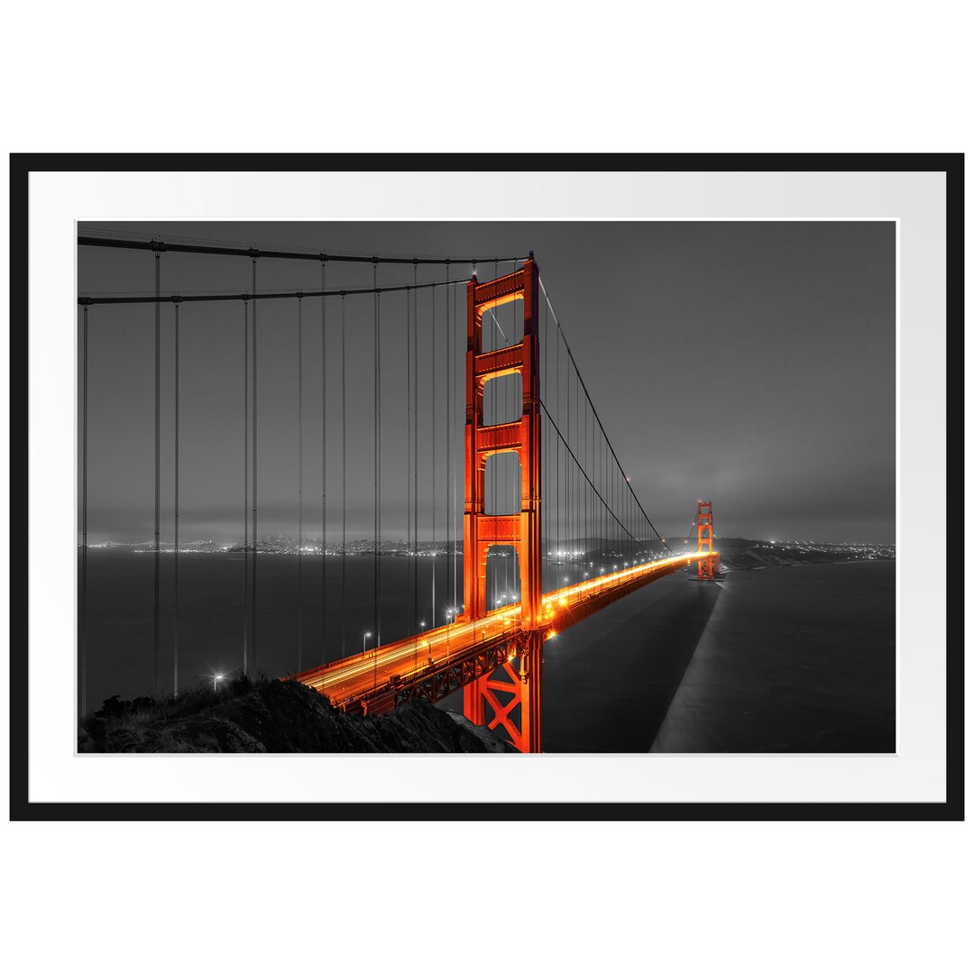 Gerahmtes Poster Majestätische Golden Gate Bridge