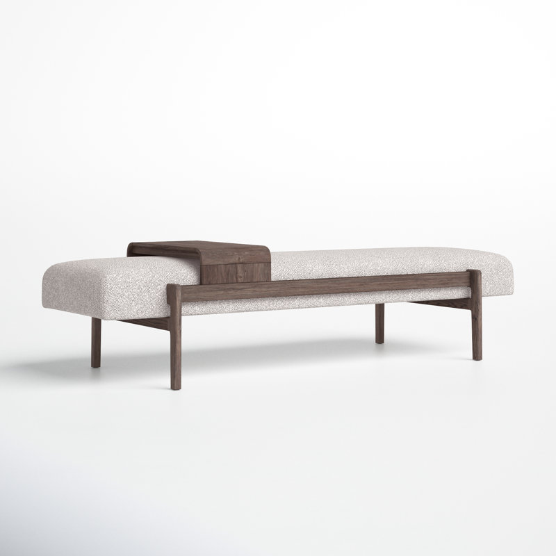 Romina Upholstered Bench, Brunswick Pebble, Vintage Sienna