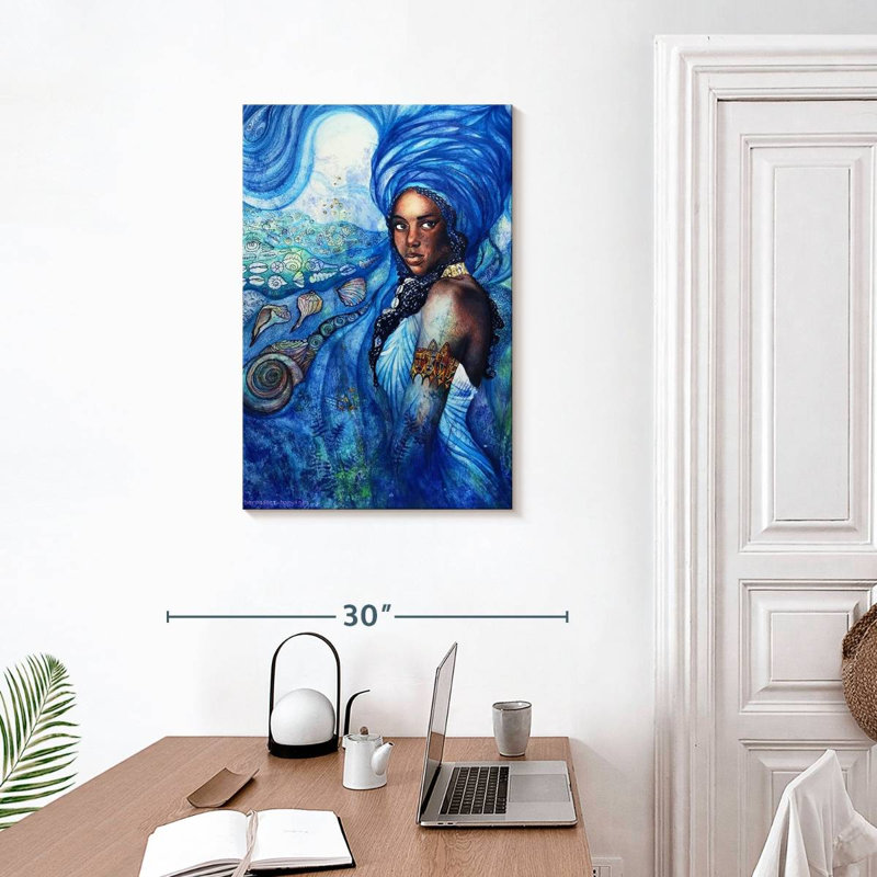 Déesse Yemoja, H 30 po x l 20 po