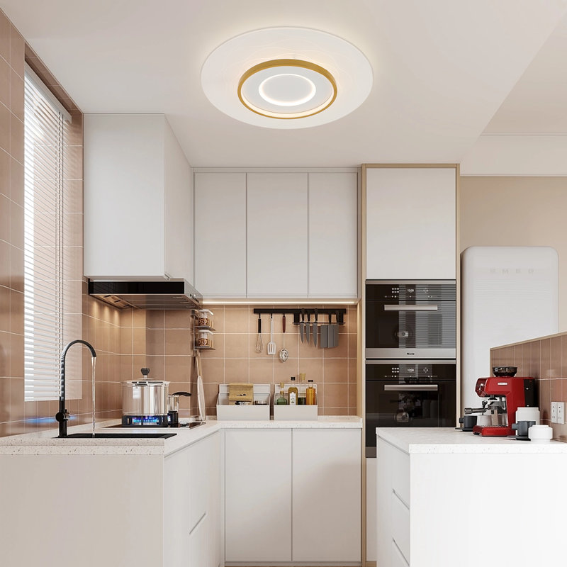 Plafonnier rond 24 "à intensité variable moderne avec télécommande