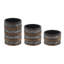 Ensemble de 3 porte-bougies cylindriques traditionnels de 4, 6 et 8 pouces