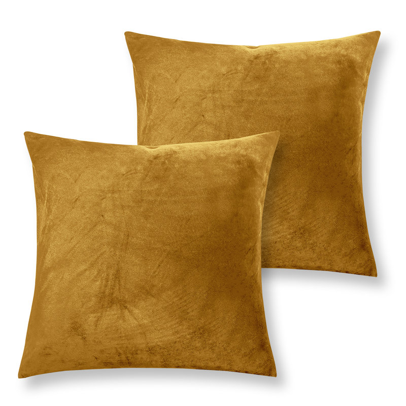 Velvet Scatter Cushion Cover, Ochre