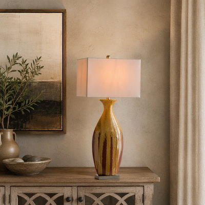 Lampe de table 16 x 10,5 x 36 pouces avec corps en céramique