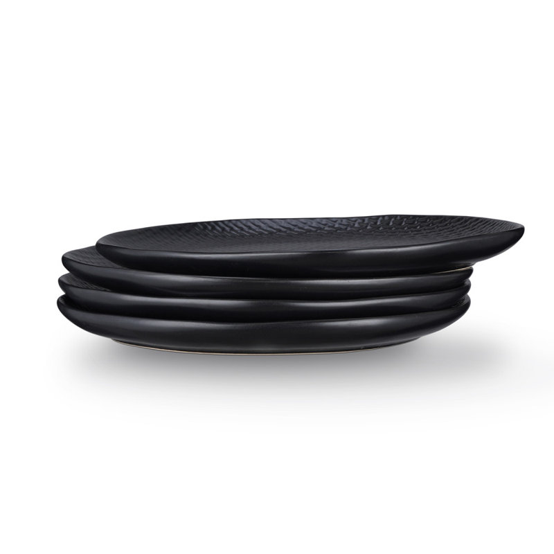 Ensemble d'assiettes en grès Stone Lain Abigael, Noir