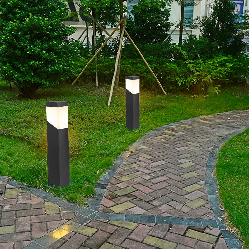 Éclairage d'extérieur de jardin avec lanterne, gris, H 21 po x l 8 po x P 4 po
