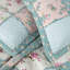 Ensemble de courtepointe à motif floral en coton prélavé-113246481-113246480
