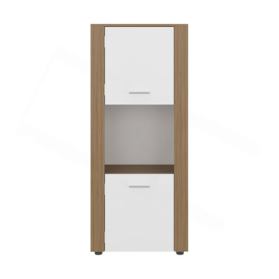 Oak Vertical Storage Cabinet