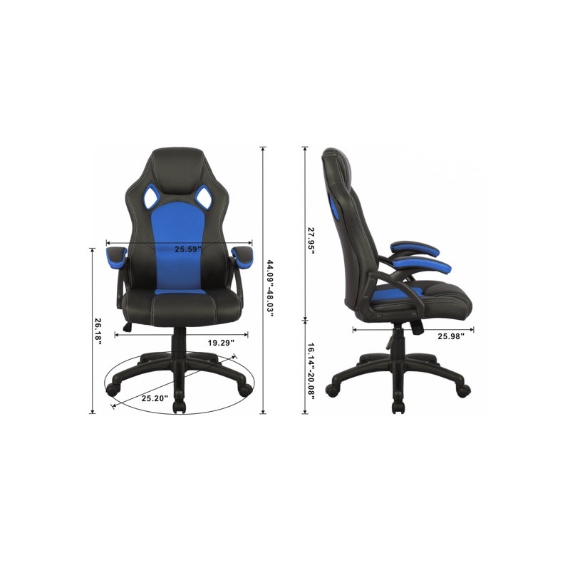 Fauteuil de direction Coriell, Noir / Bleu