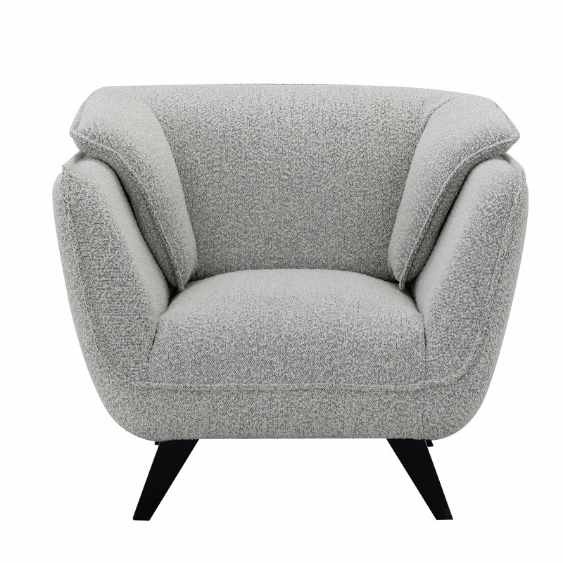 Fauteuil d'appoint rembourré Boucle, Boucle gris
