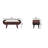 Walnut Curved Two Drawer Media Unit