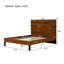 Lit plateforme en bois massif de style Mid-Century avec tête de lit six pièces-883144616
