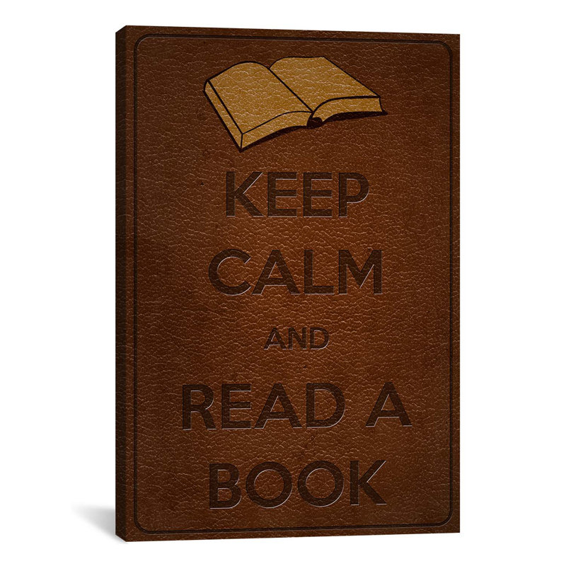Keep Calm and Read a Book, impression sur toile, H 40 po x l 26 po x P 0,75 po