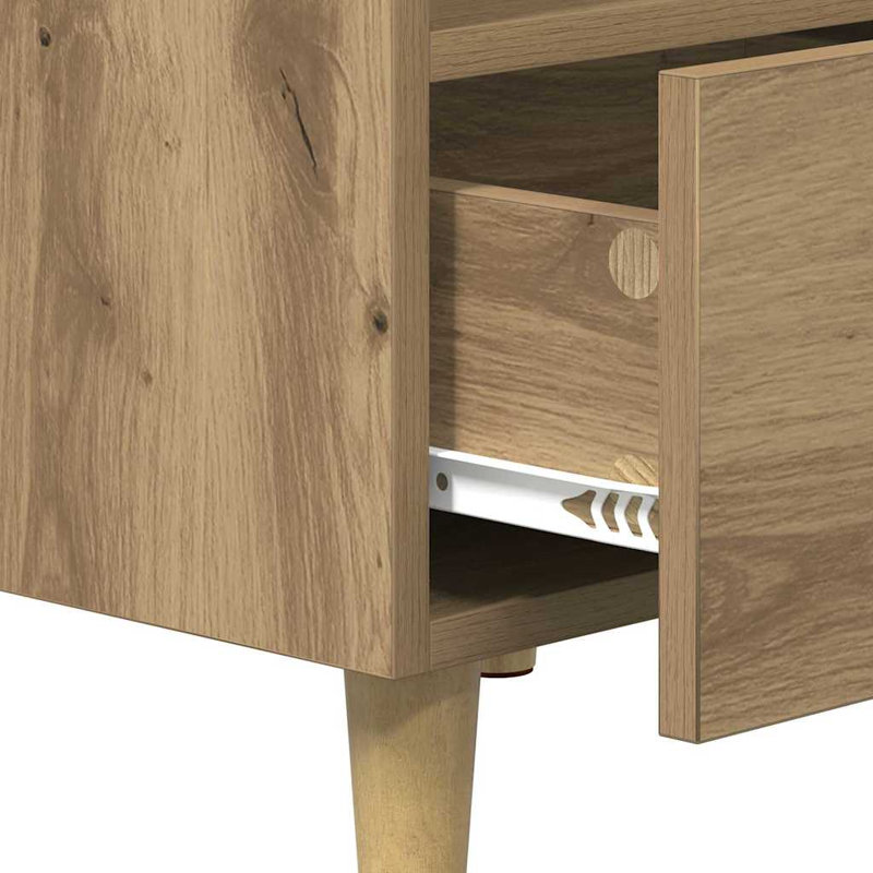 40cm W Manufactured Wood Bedside Table, Artisan Oak