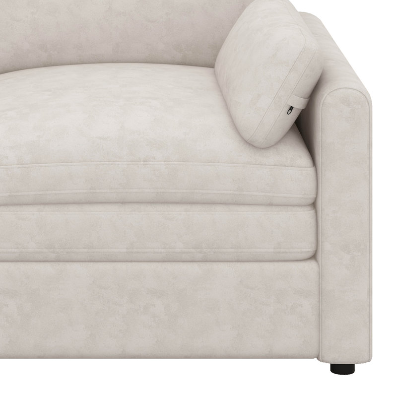 Causeuse rembourrée, canapé surdimensionné Comfy Cloud, canapé à double coussin, canapé moelleux, 2, Beige